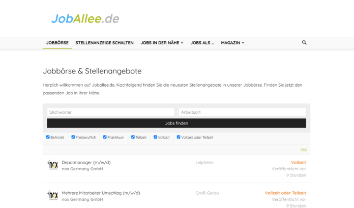 JobAllee.de - Jobs & Stellenangebote in der Nähe finden JobAllee.de - Jobs & Stellenangebote in der Nähe finden