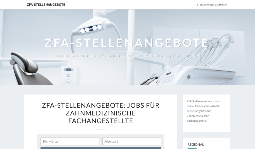 ZFA-Stellenangebote.com: Stellenangebote für Zahnmedizinische Fachangestellte ZFA-Stellenangebote.com: Stellenangebote für Zahnmedizinische Fachangestellte